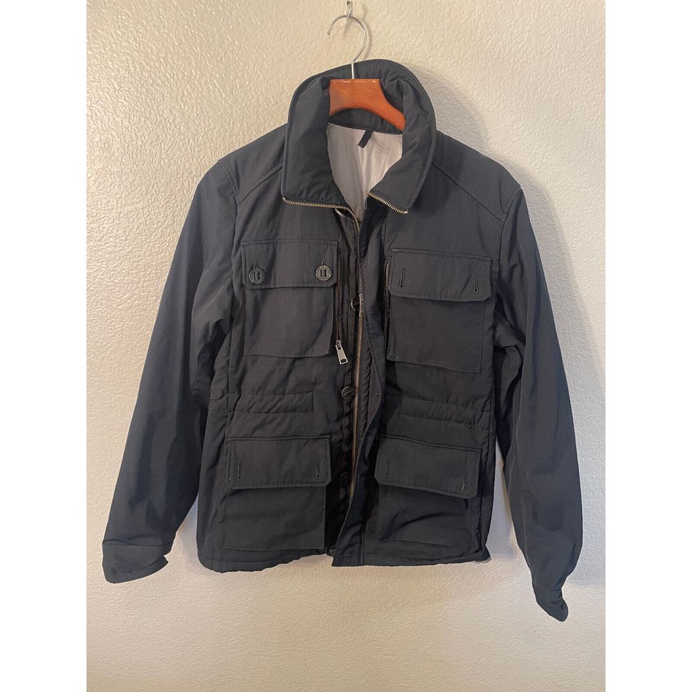 J. LINDEBERG Size Medium‎ Utility Parka Military Jacket Full Zip Charcoal Black